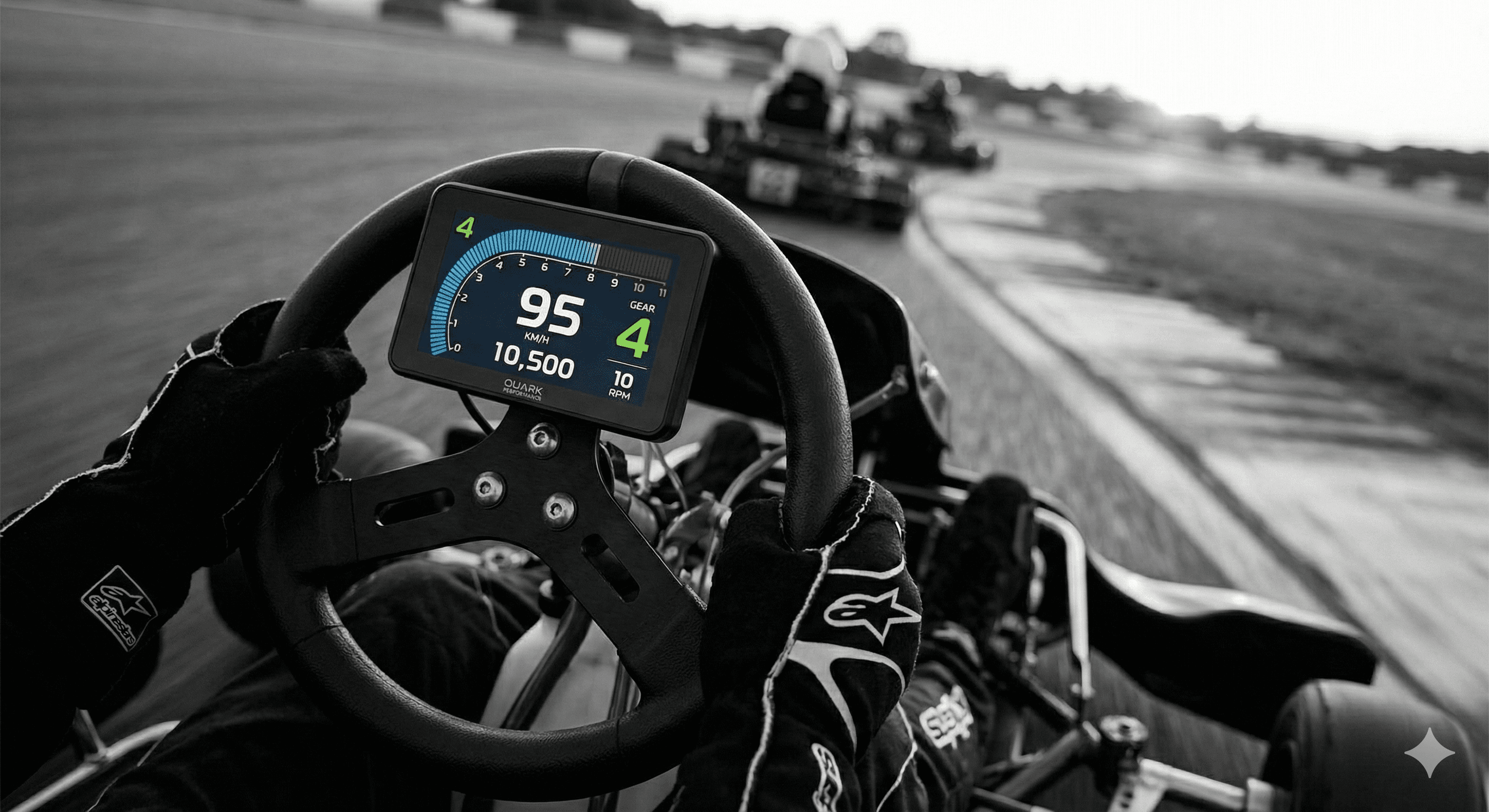 Quark Performance Smart Display on a Kart